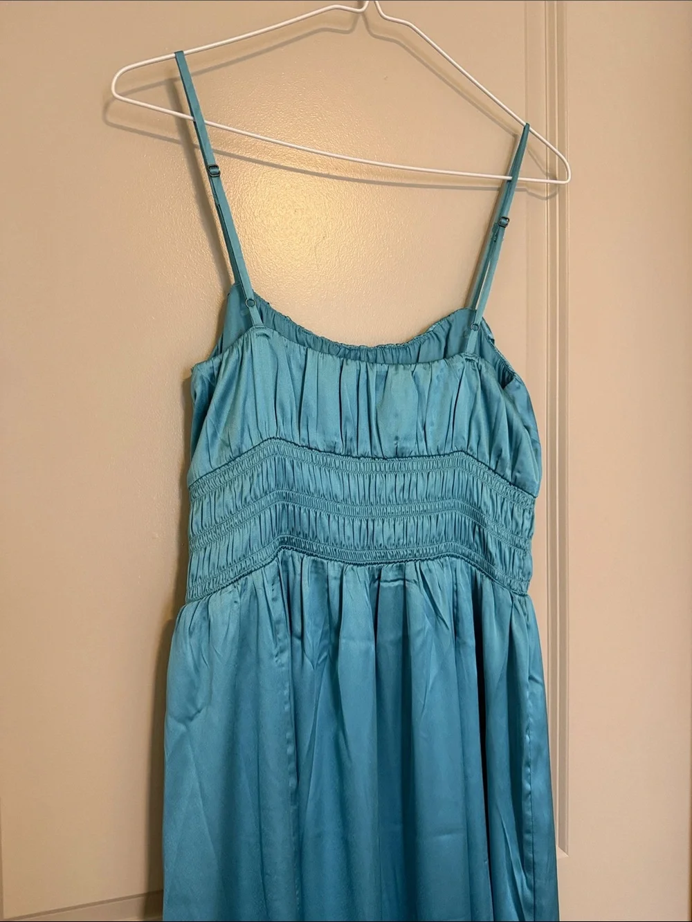 Abercrombie & Fitch Light Blue Spaghetti-Strap Maxi Dress